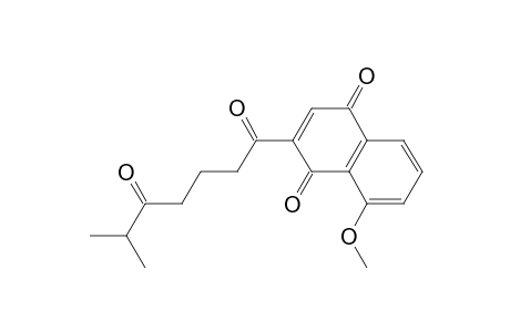 1,4-Naphthalenedione, 8-methoxy-2-(6-methyl-1,5-dioxoheptyl)-