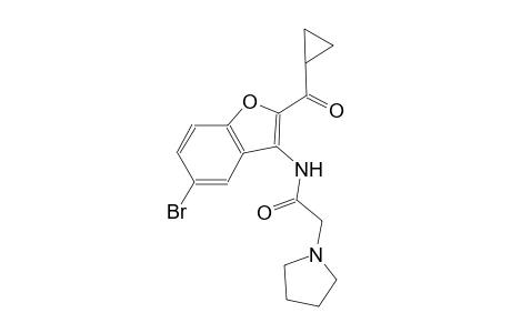 N-[5-bromo-2-(cyclopropylcarbonyl)-1-benzofuran-3-yl]-2-(1-pyrrolidinyl)acetamide