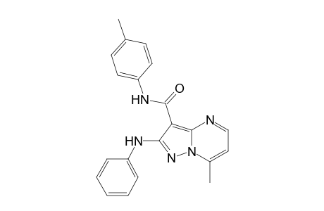 2-Anilino-7-methyl-N-(4-methylphenyl)pyrazolo[1,5-a]pyrimidine-3-carboxamide-