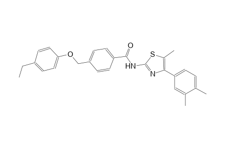 N-[4-(3,4-dimethylphenyl)-5-methyl-1,3-thiazol-2-yl]-4-[(4-ethylphenoxy)methyl]benzamide