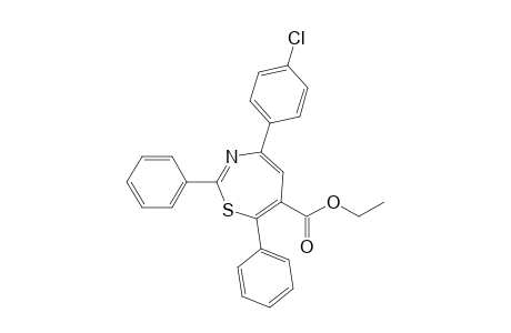 6-Ethoxycarbonyl-4-(4-chlorophenyl)-2,7-diphenyl-1,3-thiazepin