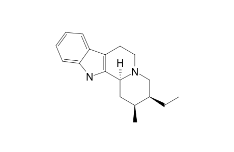 2-BETA-METHYL-3-BETA-ETHYLINDOLO-[2,3-A]-QUINOLIZIDINE