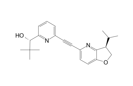 (S)-1-{6-[(R)-2,3-dihydro-3-isopropylfuro[3,2-b]pyridine-5-yl-ethynyl]2-pyridinyl}-2,2-dimethyl-1-propanol