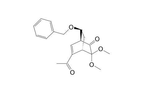 [1S*,4S*,7S*]-5-Acetyl-7-[benzyloxy]-3,3-dimethoxy-2-oxobicyclo[2,2,2]oct-5-ene-2-one
