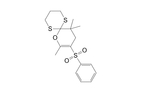 8,11,11-trimethyl-9-(phenylsulfonyl)-7-oxa-1,5-dithiaspiro[5.5]undec-8-ene