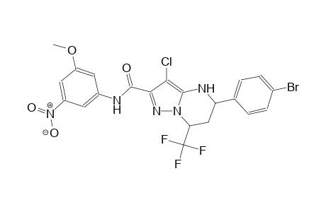 5-(4-bromophenyl)-3-chloro-N-(3-methoxy-5-nitrophenyl)-7-(trifluoromethyl)-4,5,6,7-tetrahydropyrazolo[1,5-a]pyrimidine-2-carboxamide