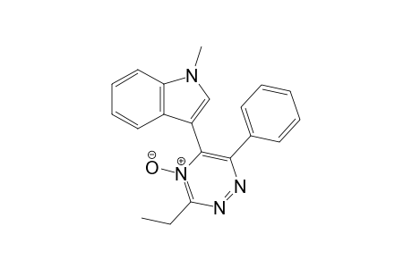 3-(3-Ethyl-4-oxidanidyl-6-phenyl-1,2,4-triazin-4-ium-5-yl)-1-methyl-indole