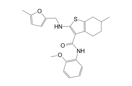 benzo[b]thiophene-3-carboxamide, 4,5,6,7-tetrahydro-N-(2-methoxyphenyl)-6-methyl-2-[[(5-methyl-2-furanyl)methyl]amino]-