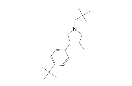 Pyrrolidine, 3-[4-(1,1-dimethylethyl)phenyl]-1-(2,2-dimethylpropyl)-4-methyl-