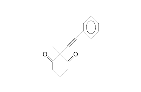 2-Methyl-2-(phenylethynyl)-cyclohexane-1,3-dione
