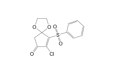3-PHENYLSULFONYL-2-CHLORO-4,4-ETHYLENEDIOXYCYCLOPENT-2-EN-1-ONE