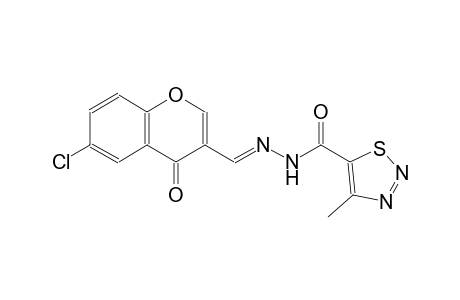 N'-[(E)-(6-chloro-4-oxo-4H-chromen-3-yl)methylidene]-4-methyl-1,2,3-thiadiazole-5-carbohydrazide