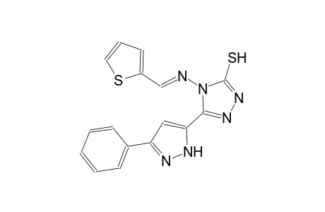 5-(3-phenyl-1H-pyrazol-5-yl)-4-{[(E)-2-thienylmethylidene]amino}-4H-1,2,4-triazole-3-thiol
