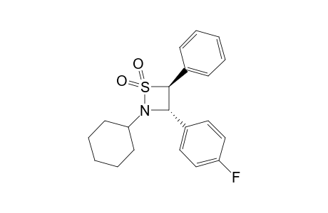 trans-2-Cyclohexyl-3-(4-fluorophenyl)-4-phenyl-1,2-thiazetizine 1,1-dioxide