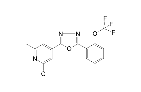 1,3,4-Oxadiazole, 2-(2-chloro-6-methyl-4-pyridyl)-5-(2-trifluoromethoxyphenyl)-