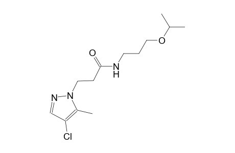 3-(4-chloro-5-methyl-1H-pyrazol-1-yl)-N-(3-isopropoxypropyl)propanamide