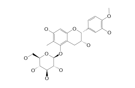 (2S,3S)-5-O-BETA-D-GLUCOPYRANOSYLOXY-6-METHYL-4'-METHOXY-3,7,3'-TRIHYDROXYFLAVAN