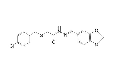 acetic acid, [[(4-chlorophenyl)methyl]thio]-, 2-[(E)-1,3-benzodioxol-5-ylmethylidene]hydrazide