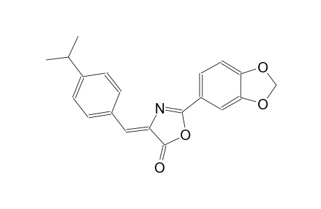 5(4H)-oxazolone, 2-(1,3-benzodioxol-5-yl)-4-[[4-(1-methylethyl)phenyl]methylene]-, (4Z)-