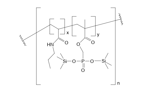 Copolymer propylacrylamide-stat-silyated phosphine methacrylate
