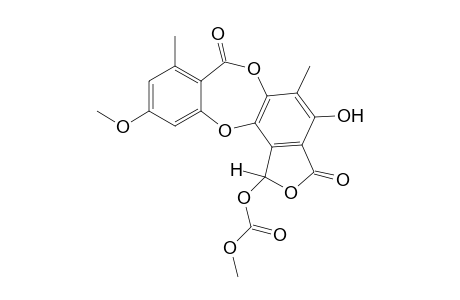 Methyl 1,4-dihydroxy-10-methoxy-5,8-dimethyl-3,7-dioxo-1,3-dihydro-7H-isobenzo[furo[4,5-b]-(1,4)]-benzodioxepin-1-carboxylate