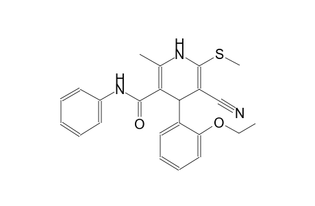 3-pyridinecarboxamide, 5-cyano-4-(2-ethoxyphenyl)-1,4-dihydro-2-methyl-6-(methylthio)-N-phenyl-