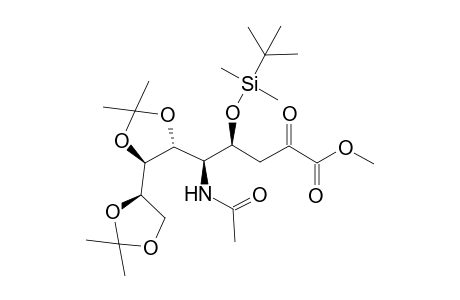 (4S,5R,6R,7R,8R)-2-Oxo-4-tert-butyldimethylsilyloxy-5-acetamido-6,7:8,9-di-O-isopropylidene-1-nonanoic acid methyl ester