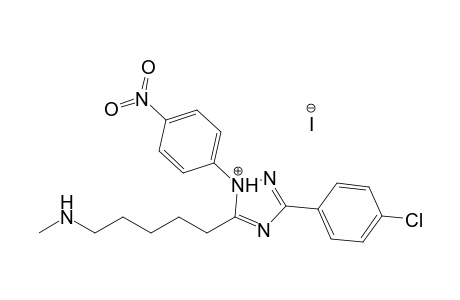 3-(4-Chlorophenyl)-1-(4-nitrophenyl)-5-[N-(5-methylamino)pentyl]1,2,4-triazolium hydroiodide