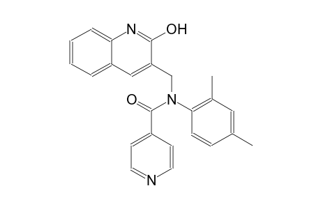 N-(2,4-dimethylphenyl)-N-[(2-hydroxy-3-quinolinyl)methyl]isonicotinamide