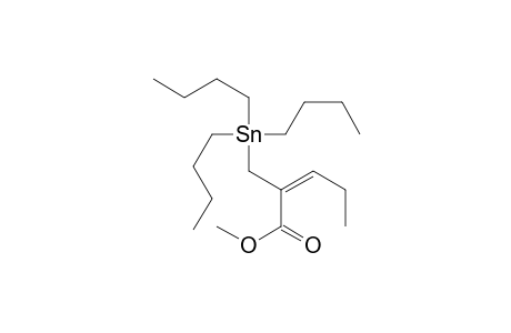 Methyl 2-[(tri-n-butylstannyl)methyl]-2-pentenoate