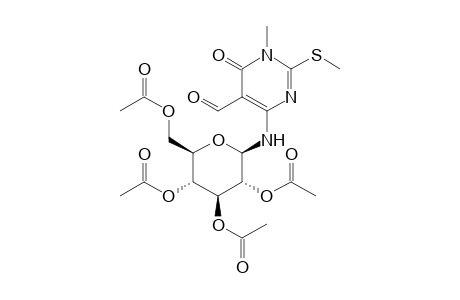 1,6-Dihydro-5-formyl-1-methyl-2-methylthio-4-(2,3,4,6-tetra-O-acetyl-.beta.-D-glucopyranosylamino)-1H-pyrimidin-6-one