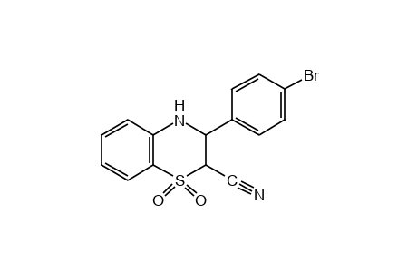 3-(p-BROMOPHENYL)-3,4-DIHYDRO-2H-1,4-BENZOTHIAZINE-2-CARBONITRILE, 1,1-DIOXIDE