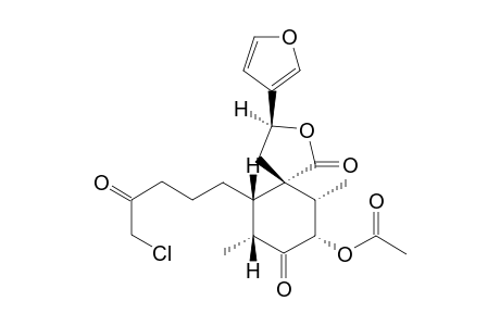 7.alpha.-Acetoxy-18-chloro-15,16-epoxy-4,6-dioxo-4,5-seco-neocleroda-3(16),14-dien-20,12-olide -