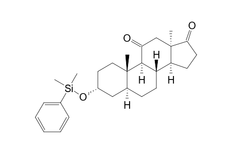 3.alpha.-(Dimethylphenylsiloxy)-5.alpha.,13.alpha.-androstane-11,17-dione