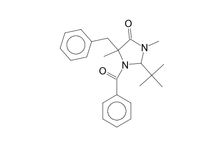 1-Benzoyl-5-benzyl-2-tert-butyl-3,5-dimethyl-4-imidazolidinone