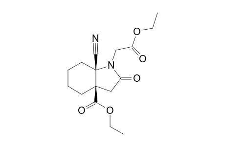 1-ETHOXYCARBONYL-METHYL-7A-CYANO-3A-ETHOXYCARBONYL-OCTAHYDRO-cis-1H-INDOL-2-ONE