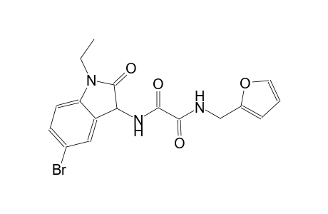ethanediamide, N~1~-(5-bromo-1-ethyl-2,3-dihydro-2-oxo-1H-indol-3-yl)-N~2~-(2-furanylmethyl)-