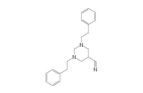 1,3-diphenethylhexahydro-5-pyrimidinecarbonitrile