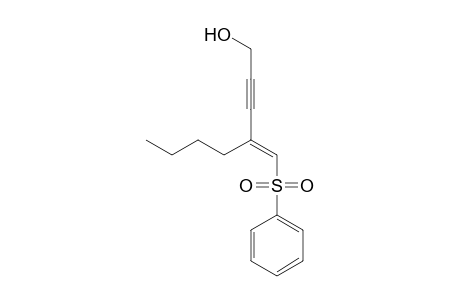 (E)-1-(Benzenesulfonyl)-2-butyl-5-hydroxypent-1-en-3-yne