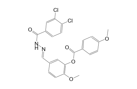 5-{(E)-[(3,4-dichlorobenzoyl)hydrazono]methyl}-2-methoxyphenyl 4-methoxybenzoate