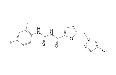 N-{5-[(4-chloro-1H-pyrazol-1-yl)methyl]-2-furoyl}-N'-(4-iodo-2-methylphenyl)thiourea