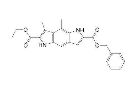 3,4-Dimethyl-1,5-dihydropyrrolo[2,3-f]indole-2,6-dicarboxylic acid O2-ethyl ester O6-(phenylmethyl) ester