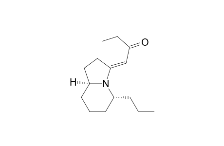 2-Butanone, 1-(hexahydro-5-propyl-3(2H)-indolizinylidene)-, cis-
