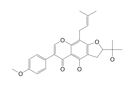 5-HYDROXY-4'-METHOXY-8-PRENYL-2''-HYDROXYISOPROPYLDIHYDROFURANO-[4,5:6,7]-ISOFLAVONE