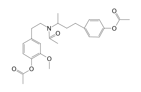 4-(4-acetoxyphenyl)-2-(N-acetyl-N-(2-(4-acetoxy-3-methoxyphenyl)ethyl)amino)butane