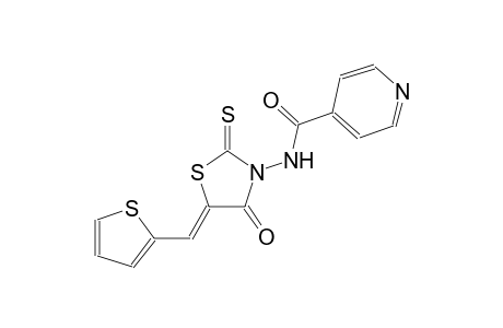 N-[(5Z)-4-oxo-5-(2-thienylmethylene)-2-thioxo-1,3-thiazolidin-3-yl]isonicotinamide