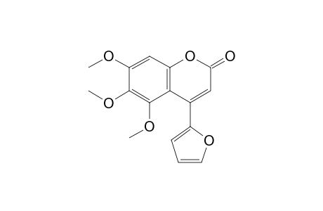 2H-1-Benzopyran-2-one, 4-(2-furanyl)-5,6,7-trimethoxy-