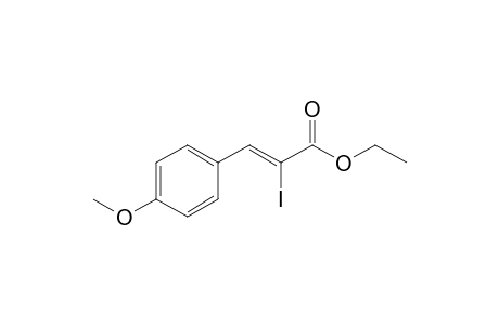 Ethyl 3-(p-methoxyphenyl)-2-iodo-2-propenoate