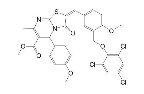 methyl (2E)-5-(4-methoxyphenyl)-2-{4-methoxy-3-[(2,4,6-trichlorophenoxy)methyl]benzylidene}-7-methyl-3-oxo-2,3-dihydro-5H-[1,3]thiazolo[3,2-a]pyrimidine-6-carboxylate