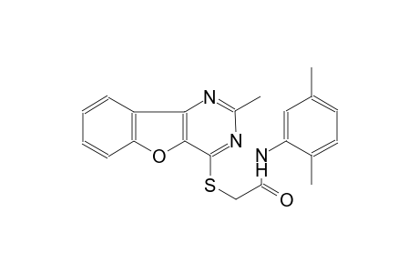 N-(2,5-dimethylphenyl)-2-[(2-methyl[1]benzofuro[3,2-d]pyrimidin-4-yl)sulfanyl]acetamide